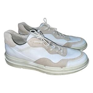 ECCO Soft X W White Beige Leather Sneakers    Size: EU 41 US 10-10.5